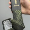 کروات طرحدار پارچه ترک M.I طرح لوزی ریز رنگ سبز