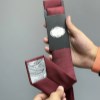 کروات طرحدار پارچه ترک E.S چهار خانه رنگ زرشکی
