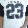 ست تیشرت شلوارک پنبه دورس CHICAGO رنگ سفید سایز 4XL
