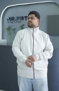 سوییشرت یقه اسکی پارچه میله ای AM