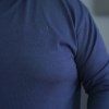بلوز بافت یقه گرد رنگ سورمه ای سایز 3XL