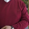 بلوز بافت یقه هفت رنگ قرمز سایز 4XL