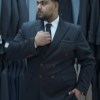 کت و شلوار DOUBLE BREASTED پارچه فول کش NEXT رنگ مشکی سایز 60