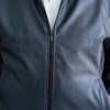 کاپشن مردانه سایز بزرگ چرم داخل خز A.M رنگ سورمه ای سایز 3XL