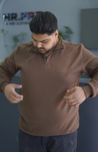 بلوز نیم زیپ سلانیک مردانه سایز بزرگ AM