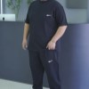ست تیشرت شلوار سایز بزرگ ماکان طرح NIKE رنگ مشکی سایز 4XL