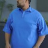 پولوشرت مردانه سایز بزرگ ماکان AM رنگ آبی سایز 5XL