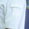 ست تیشرت شلوارک دورس دو نخ لاکرا جیبدار رنگ سفید سایز 3XL