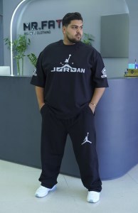 ست تیشرت و شلوار مردانه سایز بزرگ AIR JORDAN