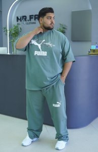 ست تیشرت و شلوار مردانه سایز بزرگ ماکان طرح PUMA
