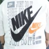 تیشرت مردانه سایز بزرگ ماکان طرح دار NIKE رنگ سفید سایز 4XL
