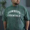 ست تیشرت شلوارک مردانه سایز بزرگ مچینست سنگشور COW BOYS رنگ سبز سایز 3XL
