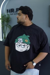 تیشرت نخ پنبه مردانه سایز بزرگ طرح ZORO