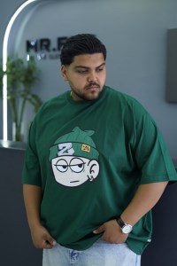 تیشرت نخ پنبه مردانه سایز بزرگ طرح ZORO