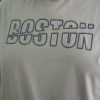 تیشرت مردانه سایز بزرگ پنبه طرحدار BOSTON رنگ خاکی سایز 5XL