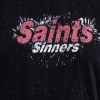 تیشرت مردانه سایز بزرگ پنبه طرحدار پشت چاپ SAINTS SINERS رنگ مشکی سایز 6XL