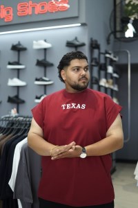 وست سایز بزرگ مردانه طرح TEXAS دونخ لاکرا رنگ زرشکی سایز 4XL