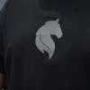 ست تیشرت و شلوار پنبه مردانه سایز بزرگ طرح HORSE رنگ مشکی سایز 4XL