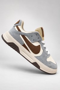 کتونی سایز بزرگ NIKE SB رنگ کرم قهوه ای