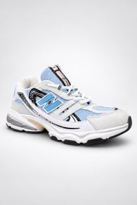 کتونی سایز بزرگ N 758 رنگ آبی سفید