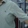 پیراهن مردانه سایز بزرگ راه راه ریزNEXT آستین کوتاه رنگ سبز صدری سایز 4XL
