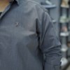 پیراهن مردانه سایز بزرگ دکمه مخفی POLO رنگ طوسی سایز 5XL