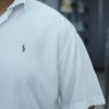 پیراهن مردانه سایز بزرگ لایوسل آستین کوتاه POLO رنگ سفید سایز 4XL