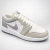 کتونی مردانه سایز بزرگ JORDAN 1 LOW TOP رنگ طوسی سفید سایز 44