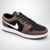کتونی مردانه سایز بزرگ JORDAN 1 LOW TOP رنگ قهوه ای مشکی سایز 46