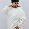 هودی بیسیک مردانه سایزبزرگ A.M2 رنگ سفید سایز 4XL