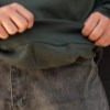 بلوزدورس BOSS سه نخ داخل کرکی رنگ سبز یشمی سایز4XL