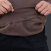 بلوزدورس دونخ ساده داخل کرکی رنگ قهوه ای سایز3XL