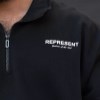 بلوزدورس نیم زیپ REPRESENT داخل کرکی رنگ مشکی سایز5XL