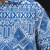 ست پیراهن شلوارک بیسکوییتی مائوری 1 رنگ آبی سایز5XL