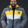 کاپشن دو رو سه رنگ ضدآب ECER ICON رنگ طوسی زرد سایز4XL