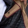 کاپشن بهاره پارچه سانتانا دوخت صنعتی رنگ کرم سایز5XL