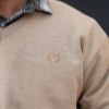 بافت ریز GANT یقه هفت رنگ کرم سایز4XL