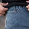 شلوارجین ساده HS4 فول کش رنگ ابروباد سایز58