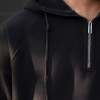 هودی کلاهدار نیم زیپ PACO رنگ مشکی سایز5XL