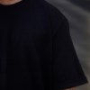 تیشرت مراکشی راه راه درشت آستین پاکتی رنگ مشکی سایز3XL
