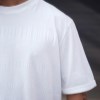 تیشرت مراکشی راه راه درشت آستین پاکتی رنگ سفیدسایز5XL