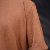 تیشرت مراکشی طرح نیم دایره آستین پاکتی رنگ آجری سایز3XL