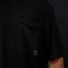 تیشرت مراکشی طرح زیگزاگ جیب دار رنگ مشکی سایز3XL
