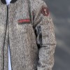 کاپشن پشمی یقه خلبانی رنگ طوسی سایز6XL
