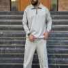 ست دورس نیم زیپ اسلش PACO رنگ ملانژ سایز3XL