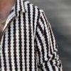 پیراهن پشمی راه راه BRS رنگ قهوه ای سایز5XL