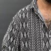 پیراهن پشمی لوزی BRS رنگ مشکی سایز3XL