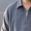 بلوزسلانیک یقه نیم زیپ NEXT رنگ ذغالی سایز3XL