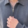 بلوزسلانیک یقه نیم زیپ NEXT رنگ ذغالی سایز3XL