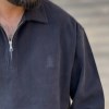 بلوزسلانیک یقه نیم زیپ NEXT رنگ مشکی سایز4XL